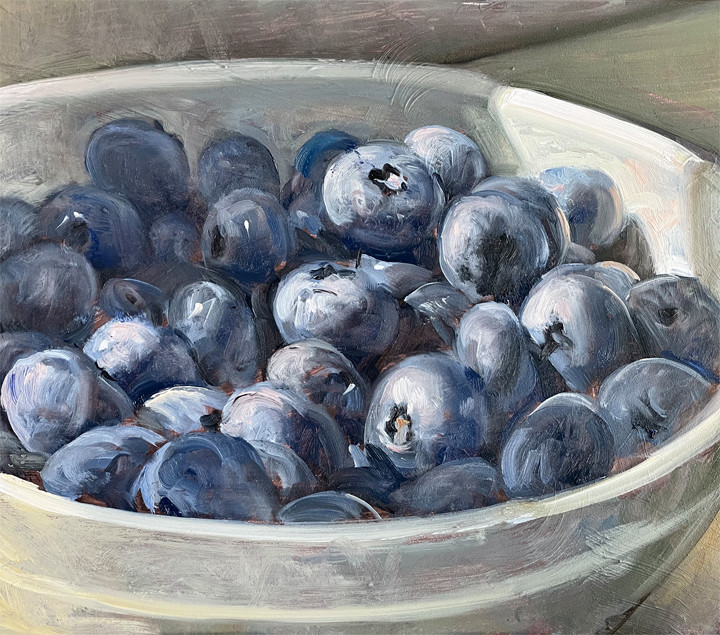 Blueberries in a Bowl — giclée print by Duane Keiser
