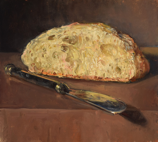Bread with Butter Knife — giclée print by Duane Keiser