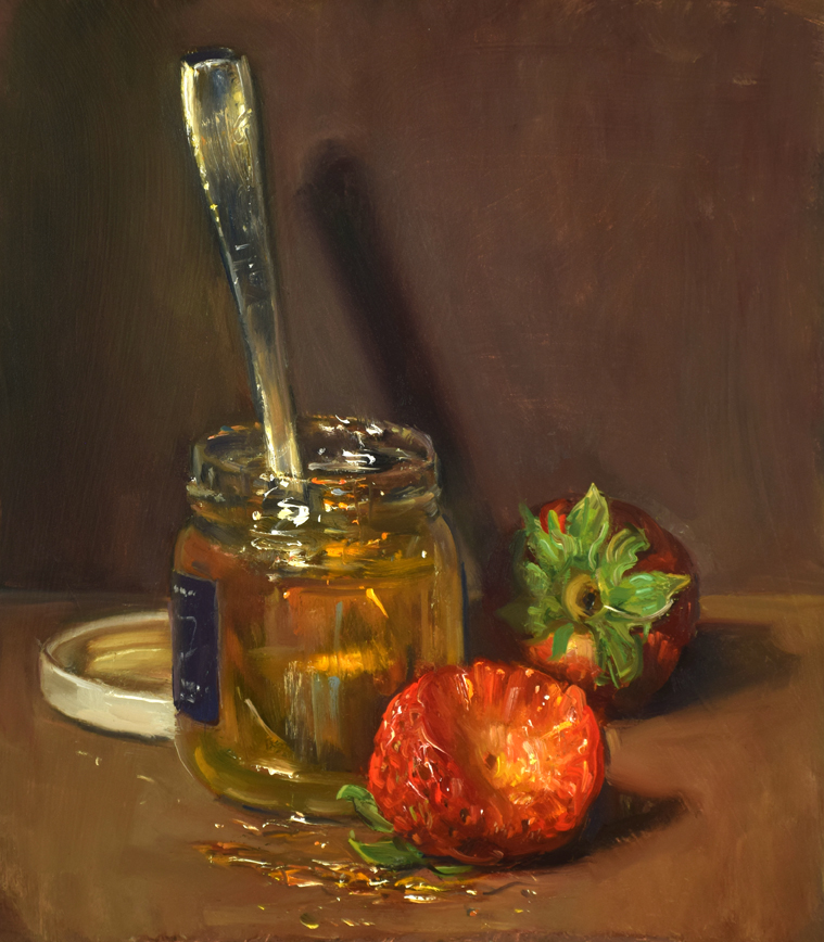 Honey and Strawberries — giclée print by Duane Keiser